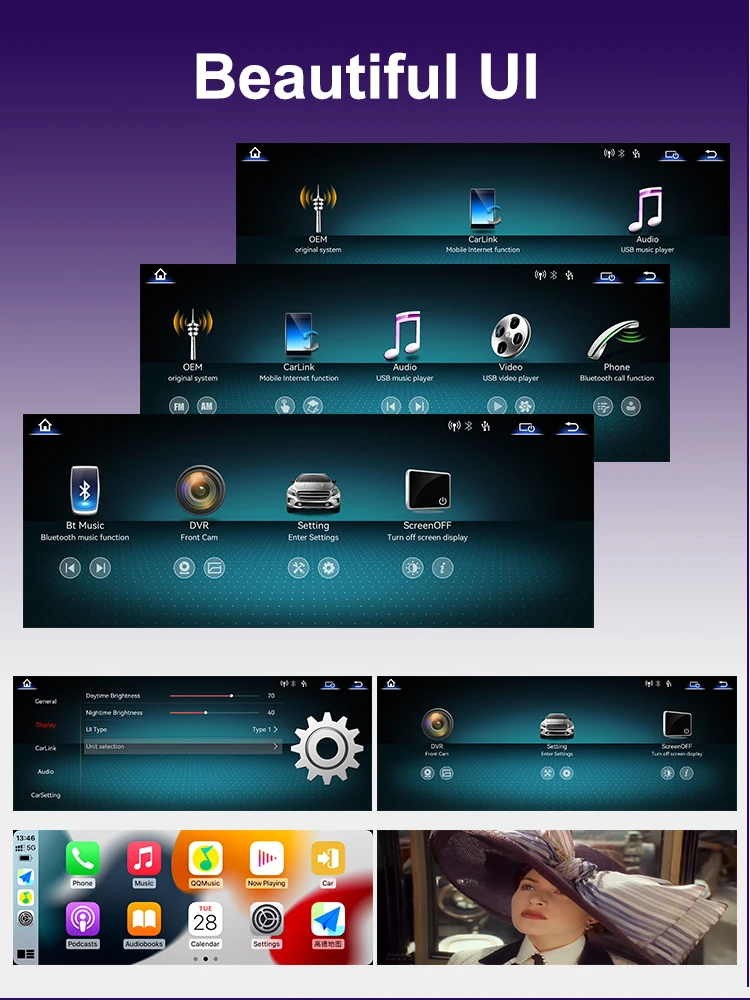 AUTOTOP 10,25 Zoll Linux Auto-Multimedia-Radio für Mercedes Benz C-Klasse W205 GLC W447 NTG 5.0 Carplay Android Auto Airplay Mirroring – Detail 10