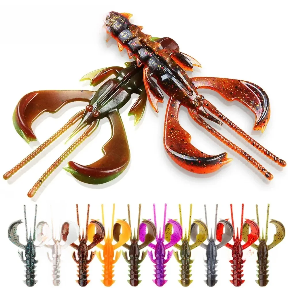 Spinpoler Agile Shrimp Soft Bait Angelköder TPR Floating Salted UV Active Krebse für Weedless Rigs Jig Ned Split Drop Shot