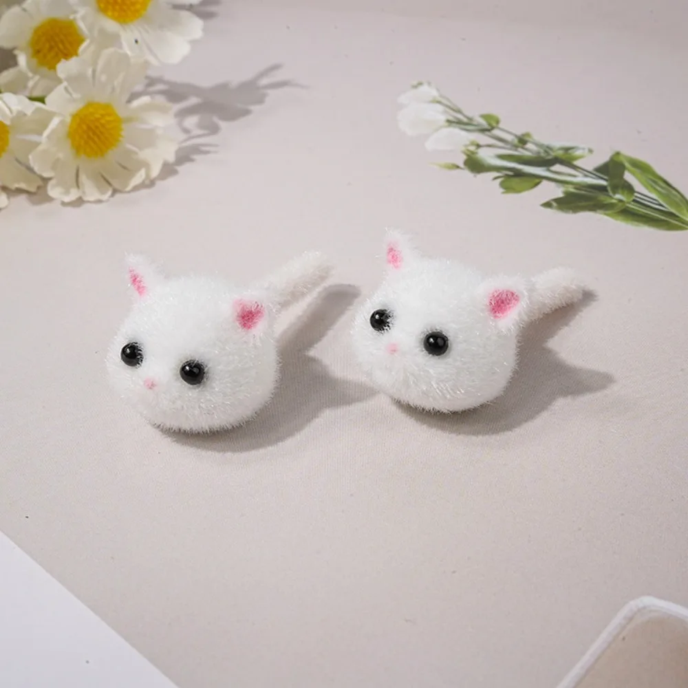 Light Luxury Three-dimensional Plush Cute Flocked Versatile Earrings Animal Earrings As A Gift For Your Girlfriend