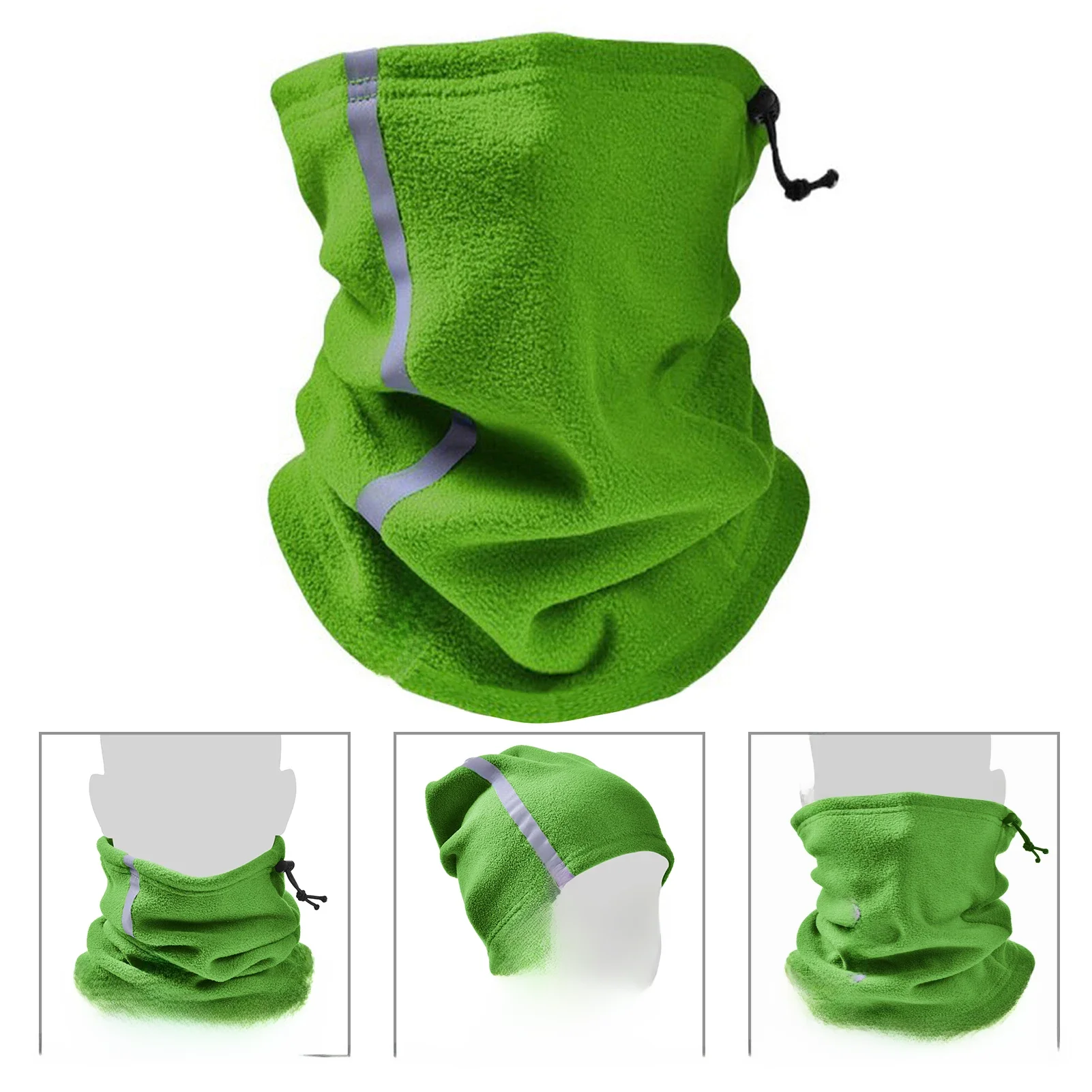 Cache-cou de ski coupe-vent, col de coulée, Wstring de proximité réglable, ski et randonnée, sourire d'hiver