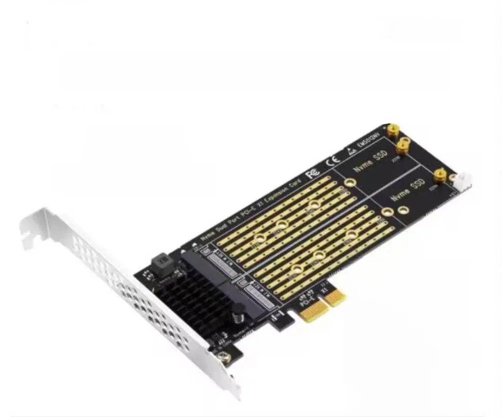 Karta adaptera PCIe do M2 NVME PCIe X1 2Port NVME M Key SSD Converter M.2 PCI Express X1 Adapter Expansion Card Riser — zdjęcie produktu 7