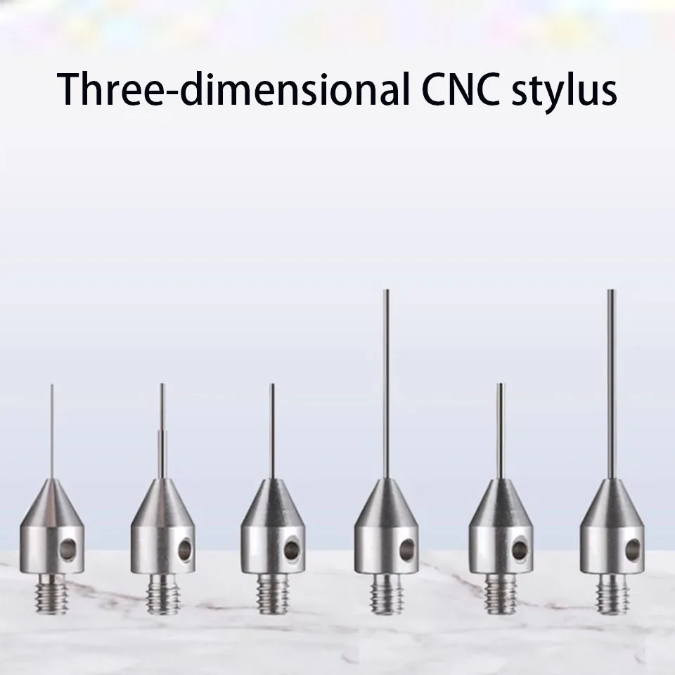 Tridimensional Tungstênio Aço Ruby Probe, CNC Machine Tool, Especial Thread Stylus, M4