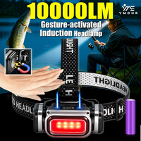 Motion Sensor Fishing Headlamp COB Red Light Headlight with Magnetic Base Night Fishing Head Torch Portable Fishing Equipment