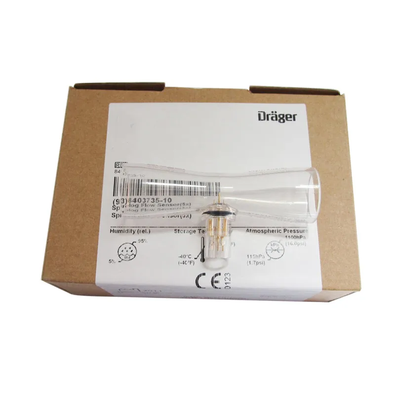 Original & New Spirolog Flow Sensor Drager Savina 300 Evita XL 6871980 Polycarbonate Infinity ID Disinfectable