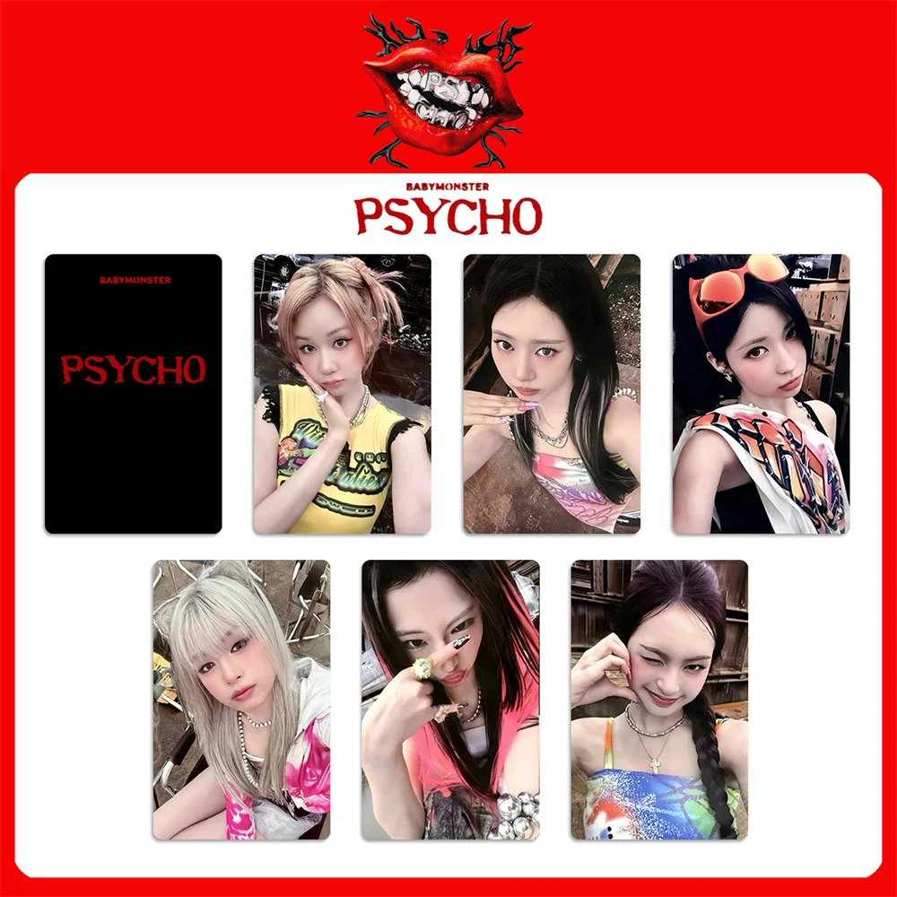 

BABYMONSTER Card PSYCHO Album Photocards HOLDER COLLECT BOOK KEYRING Ver Card RUKA RAMI RUKA CHIQUITA Cosplay Accessories Gift