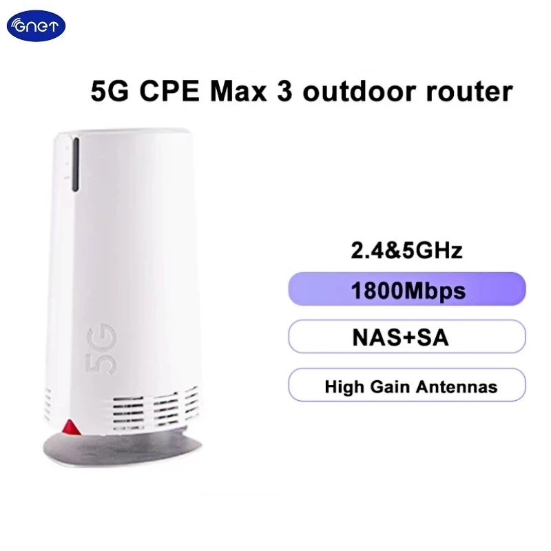 New Unlocked 5G CPE Max 3 Outdoor Router CPE Mesh Wifi 6 NSA+SA 5G Wifi Extender Router 5g Sim Card Antenna Gain Support RJ45