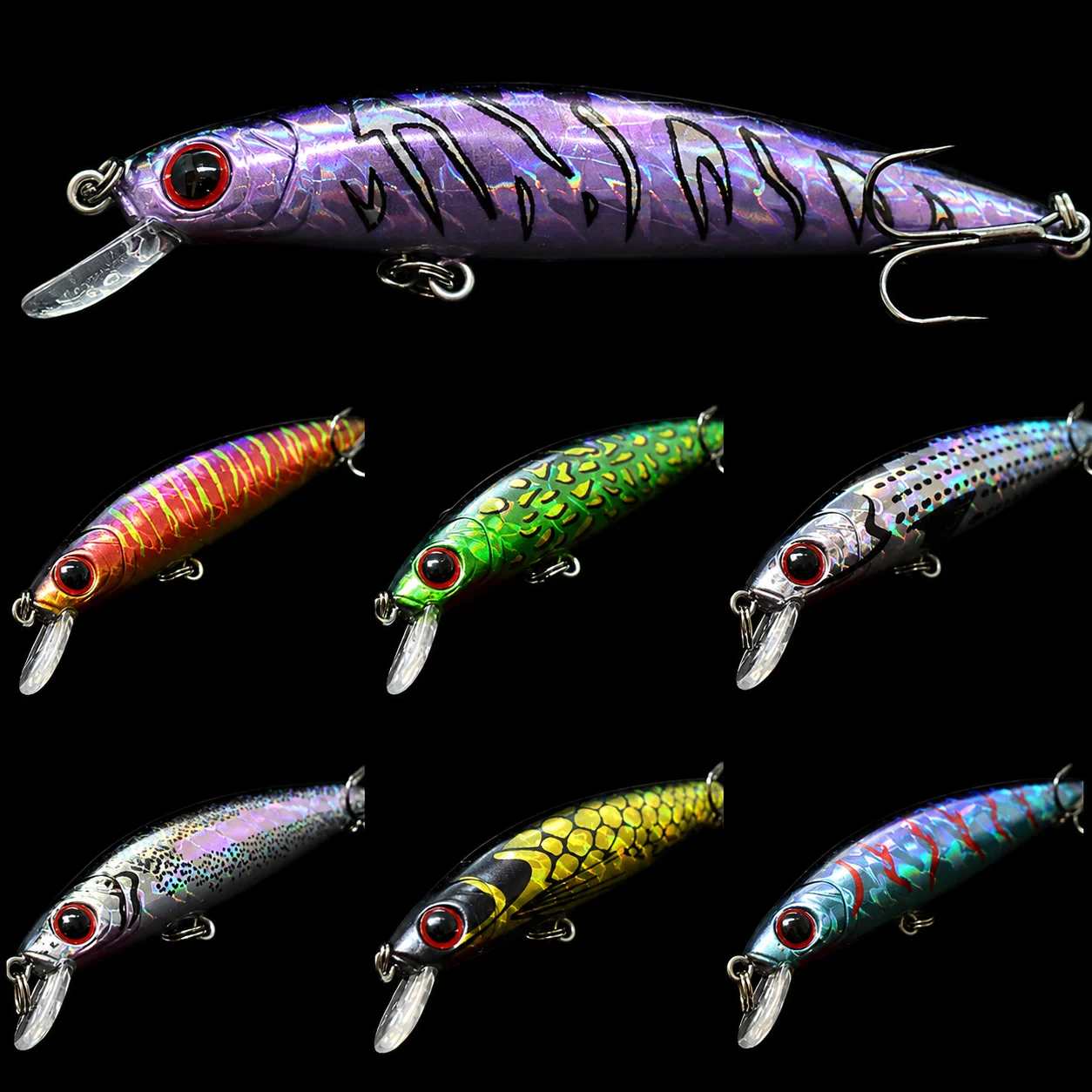 Wlure Fishing Lure 9cm 7g Plastic Beads to Make Crisp Sound Fresh Water Floating Minnow Bronzing and Plating Coating M641