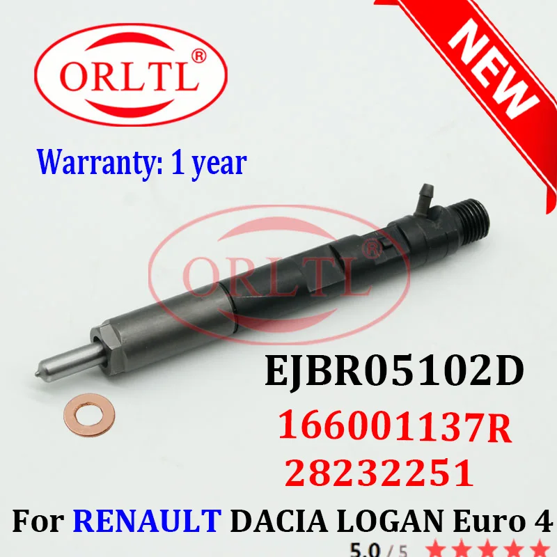 EJBR05102D Diesel Injector Nozzle 28232251 Fuel Injection 166001137R for Delphi RENAULT DACIA LOGAN EURO 4