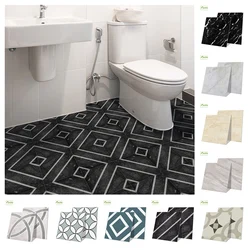 Grey Black Line Marble Tiles Vinyl Adhesive Wallpaper DIY Geometric Piece Together Wall Sticker For Kitchen Home Decor Floor Art