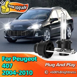 Xenon Bulbs Car Headlight HID D2S Lamp 6000K 35W For Peugeot 407 2004 2005 2006 2007 2008 2009 2010 10000LM Bright Light
