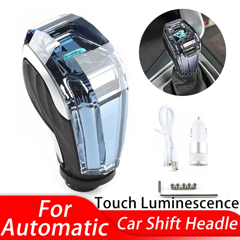 

1PCS Universal Led Car Gear Shift Knob Lever Head Touch Activated Multi-Color LED Light Crystal Automatic Gear Shift Knob