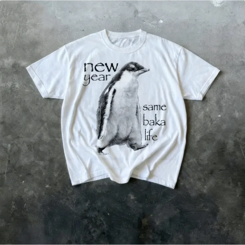 

Праздничная футболка с принтом ежа и Санта-Клауса, унисекс, модная рубашка большого размера с короткими рукавами, повседневная повседневная одежда с Рождеством