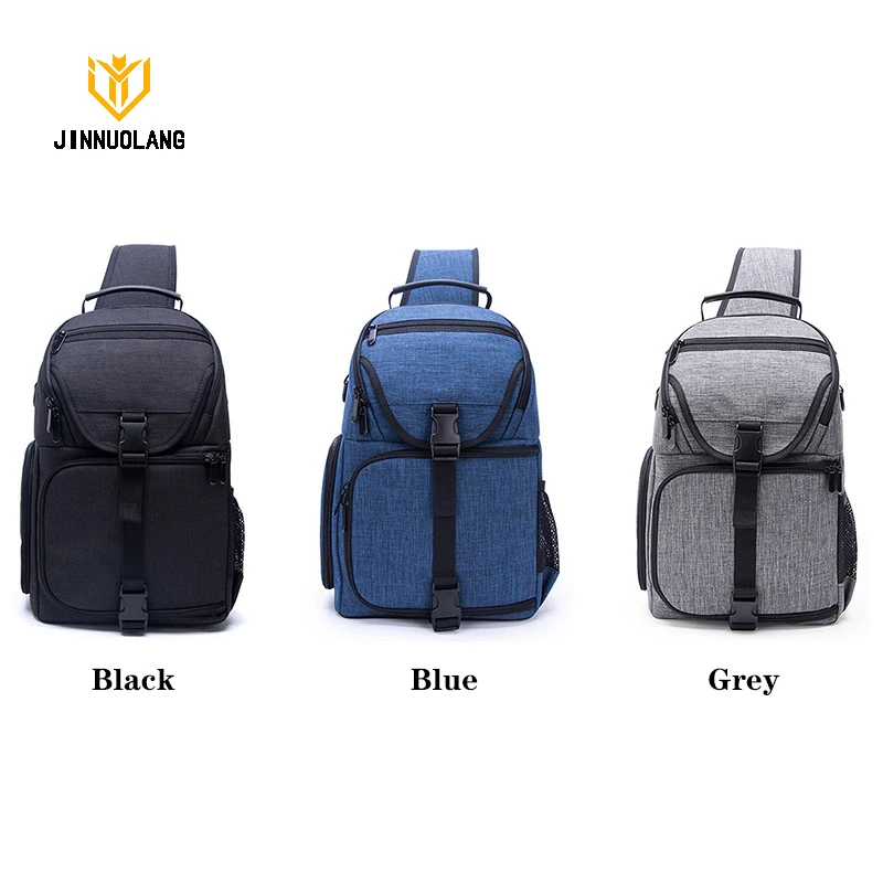 JINNUOLANG Single-shoulder Camera Bag Photo Backpack Waterproof Wear-resistant Camera Bag Crossbody Digital DSLR Pack For Lens