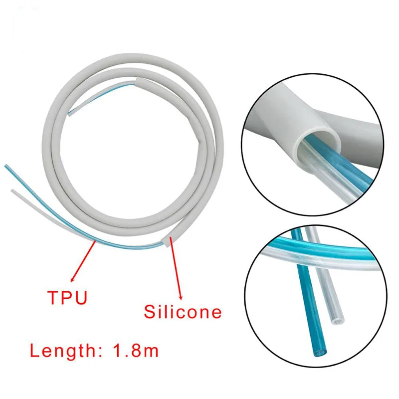 Dental 3-Way Syringe Tube Hose Pipe Water Air tube Silicone Tubing Dental Air Turbine Unit Spare Parts Accessories