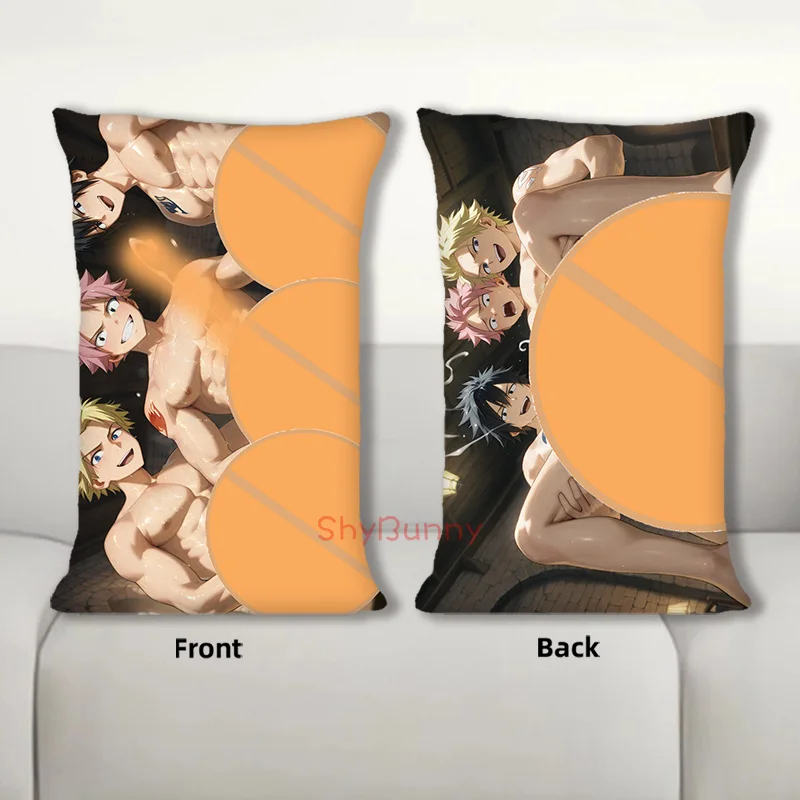 

Dakimakura аниме Fairy Tail Boys Sting & Grey & Natsu наволочка для дивана, двухсторонняя наволочка с принтом 40X60 см