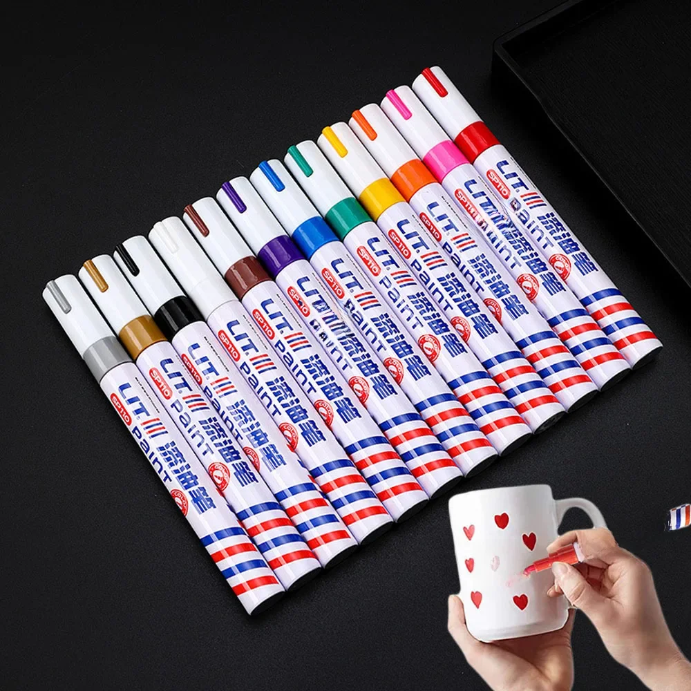 Waterproof Car Scratch Repair Pen Auto Wheel Tire Oily Painting Mark Pen Touch Up Paint Fill Remover Vehicle Tyre Paint Marker