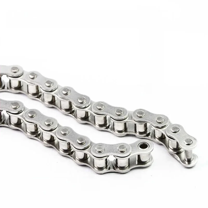 Chaîne à une rangée en acier inoxydable 304, 04C 05B 06B 08B 06C 08A 10A, chaîne d'entraînement de 1/1, 24 mètres, chaîne à rouleaux résistante aux acides et aux alcalis