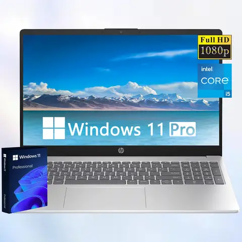 HP-ordenador portátil de 15 pulgadas para estudiantes, 15,6 pulgadas, HD, Inter Core i5-1334U, hasta 64GB de RAM, hasta 4TB SSD, gráficos Intel Iris Xe, Windows 11 Pro