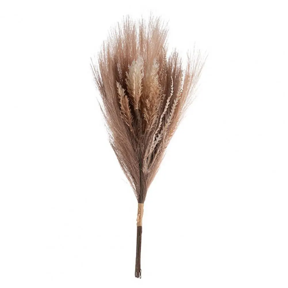 1 Bouquet Faux Pampas Grass Decor Boho Dried Floral Arrangement No Watering Fluffy Artificial Plants Wedding Rustic Farmhouse De