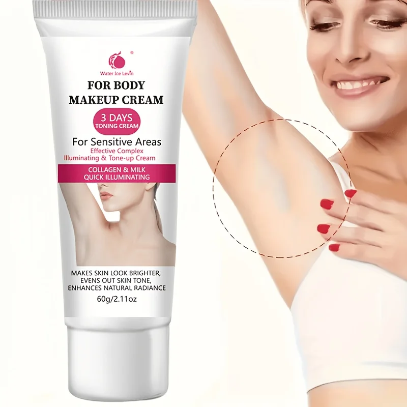 Water Ice Levin 60g Body Tone Up Cream Collagen Milk Illuminating Even Skin Tone Moisturizing Sensitive Body Care