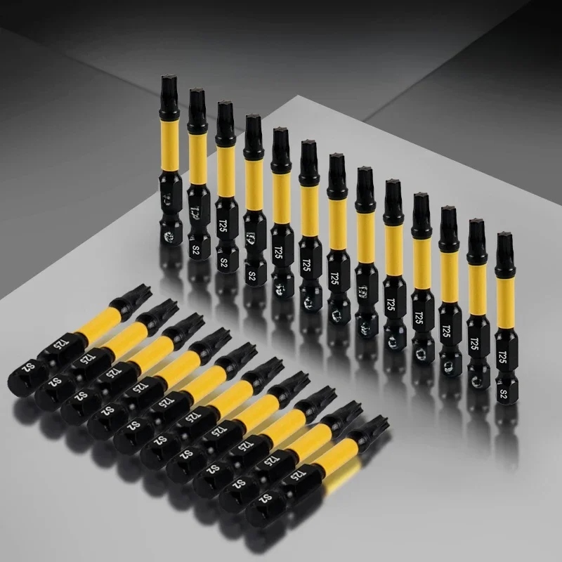 Embout de tournevis magnétique à impact de 1 pouce # Jeu d'embouts de tournevis Torx 25 en acier allié S2, jeu d'embouts électriques T25