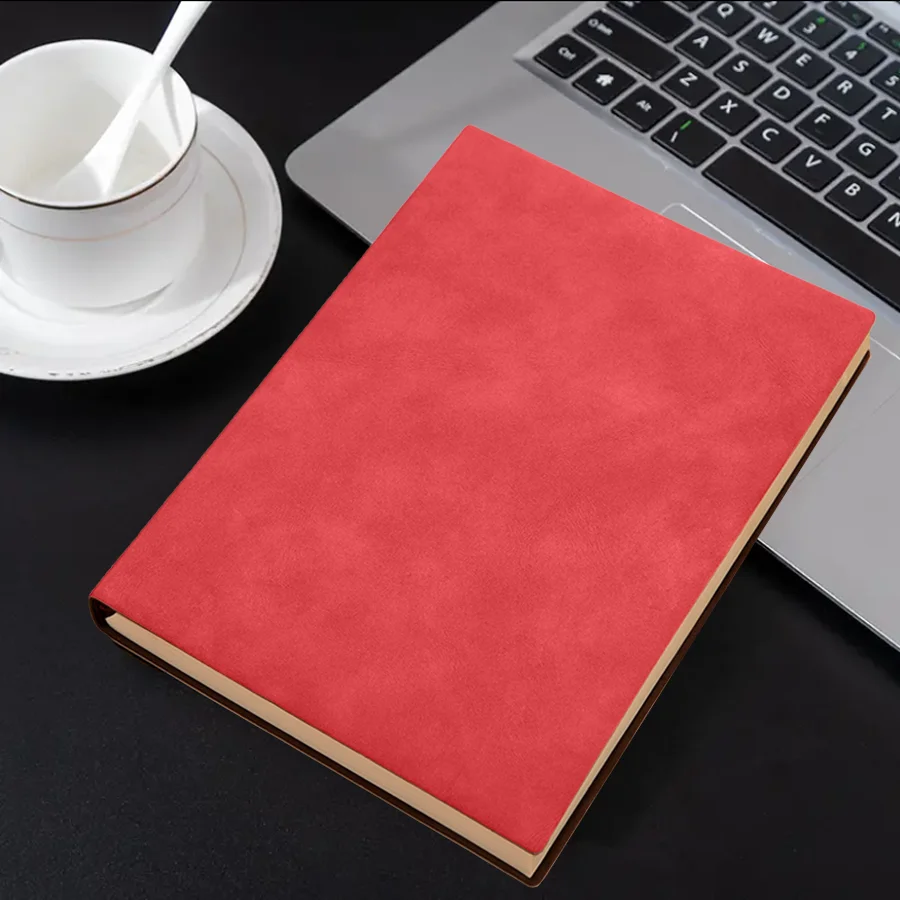 Verdicktes A5-Business-Pu-Notizblock aus Schaffell für Studenten, stationäres Notizbuch, liniertes Tagesplaner-Notizbuch, Tagebuch – Detail 7