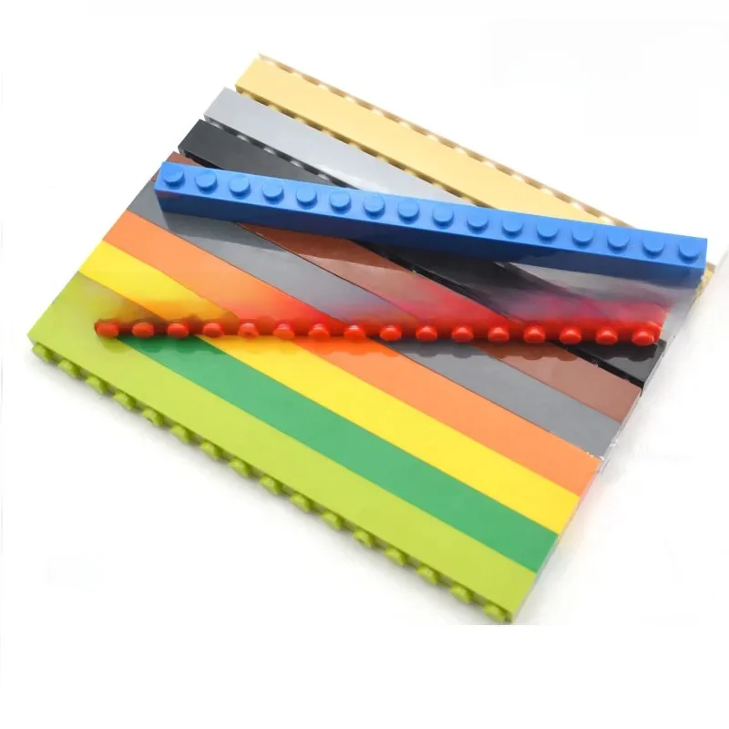 Petits blocs de construction 1x16 points, briques à chiffres épais, éducatif et créatif Compatible avec les jouets Lego DIY, accessoires 2465, 16 pièces