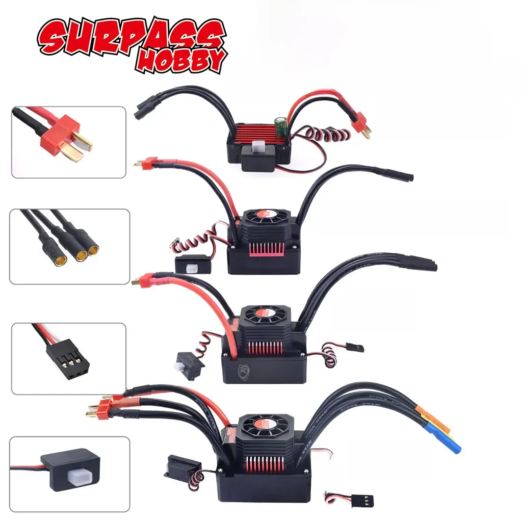 Overtreft Hobby Kk Esc Waterdichte 150a 120a 80a 60a 45a 35a 25a Borstelloze Snelheidsregelaars Voor 1/8 1/10 1/12 1/20 Rc Auto - afbeelding 2
