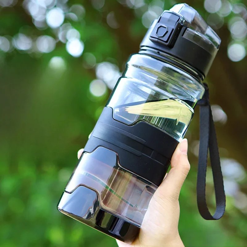 AliExpress NONE Sport Drinking Water Bottle 700&1500ML Bicycle TravelPortable Anti-Fall Leak-Proof Tritan Plastic Hot Boiling Water Cup BPA Free