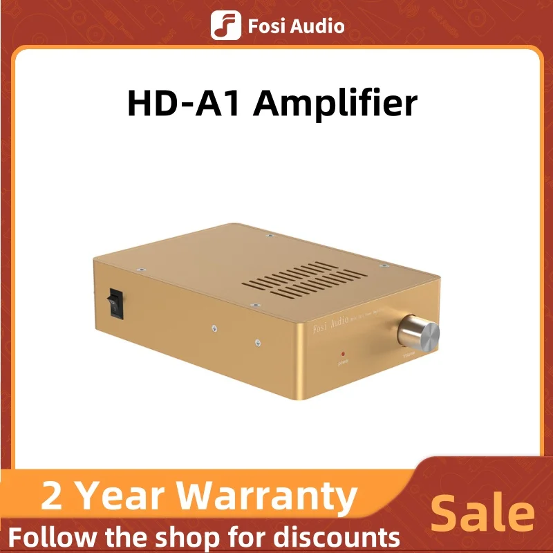 Fosi Audio HD-A1 HiFi Home Audiophile Power Amplifier 2 Channel Class AB Stereo Amp 50W*2