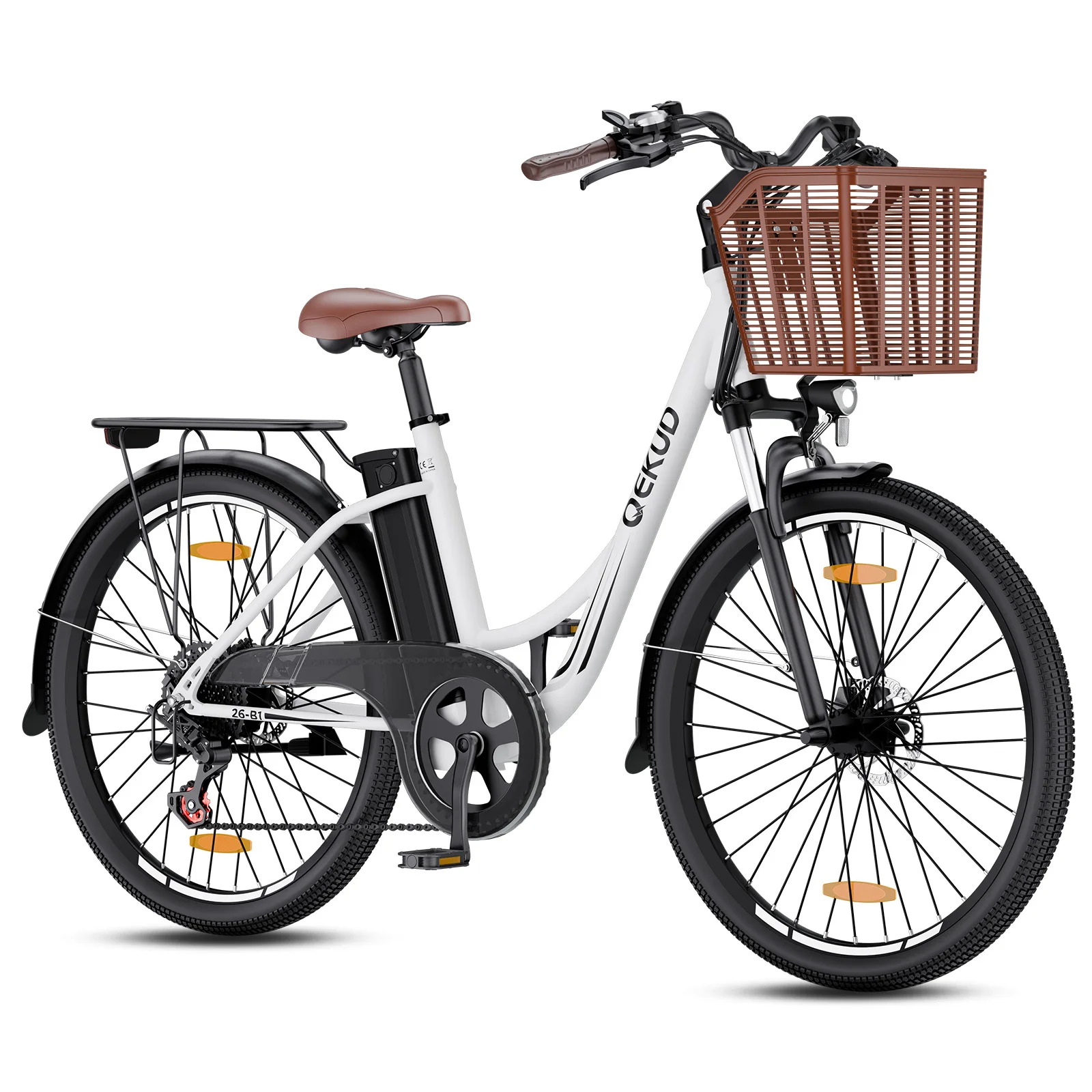 Qekud 26 Inch Elektrische Fiets 250W E-bike 36V 13Ah Lithium Batterij Mountain E-bike Shimano 7 Versnellingen Schijfrem 25km/u Stadsfiets E-bike