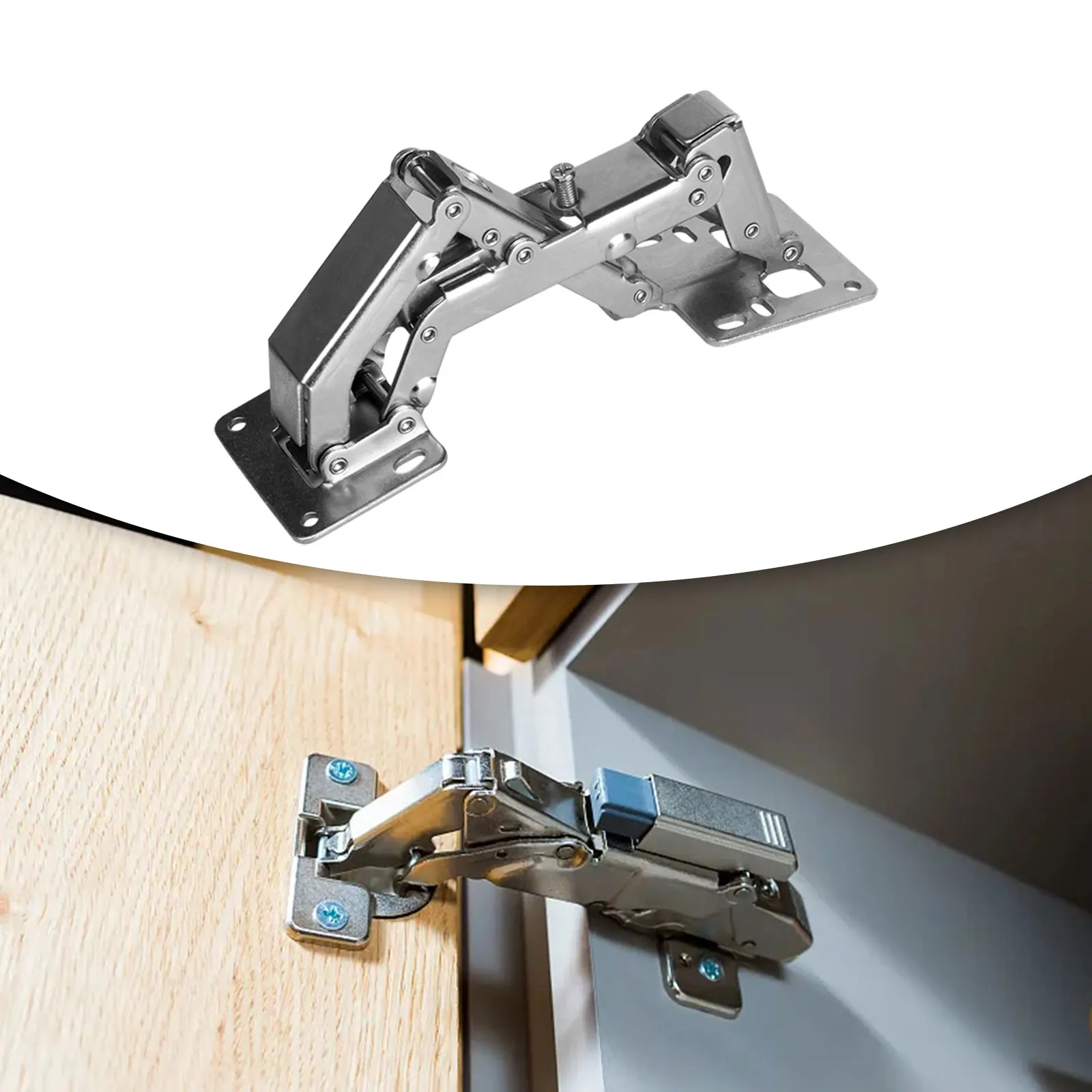 180 Degree Hinges Frameless Cabinet Hinges Hydraulic Soft Close Hinges Kitchen Cupboard Doors Hinges Cold Rolled Steel Material