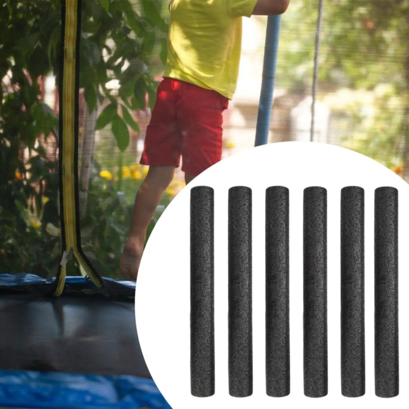 

6 Pieces Trampoline Pole Foam Sleeves Protective Trampoline Spring Cover Padding Children's Trampoline Accessories