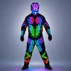 Digital LED Luminous Armor Light Up Jacket Glowing Costumes Suit Bar Nightclub Party Performance Costume Parade Float Decoration