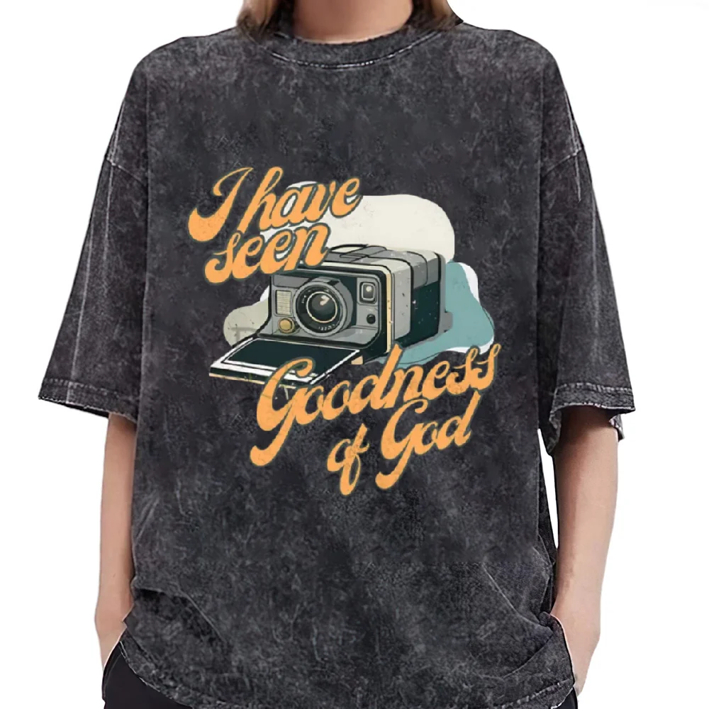 

Printed Pure Cotton Distressed Short Sleeve Women's Clothing Summer INS Style T - shirt Fresh and Ins Style Women Clothing Casu