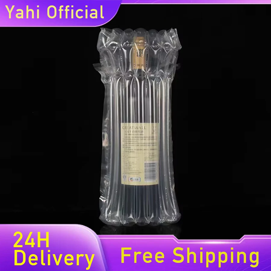 Package Wine Bottle Protector Bubble Bags Air Column Buffer Thick Bubble Bag Roll Film Protection Inflatable Packaging Bag