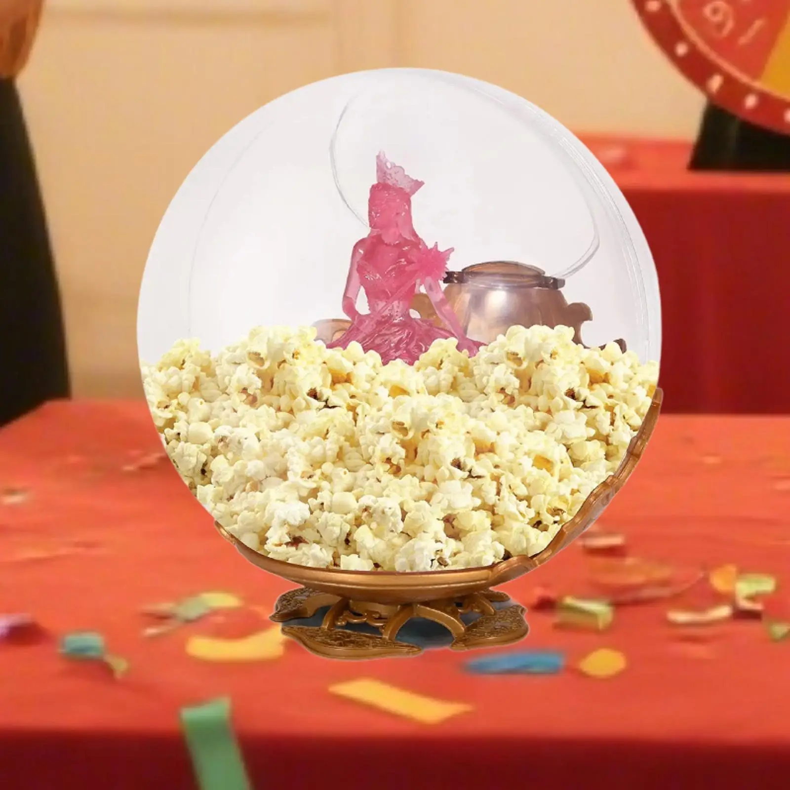 

Ведро для попкорна с подсветкой ведьмы, многофункциональный креативный держатель для попкорна, многоразовое забавное милое вечерние украшение для киноночных ночей, подарок