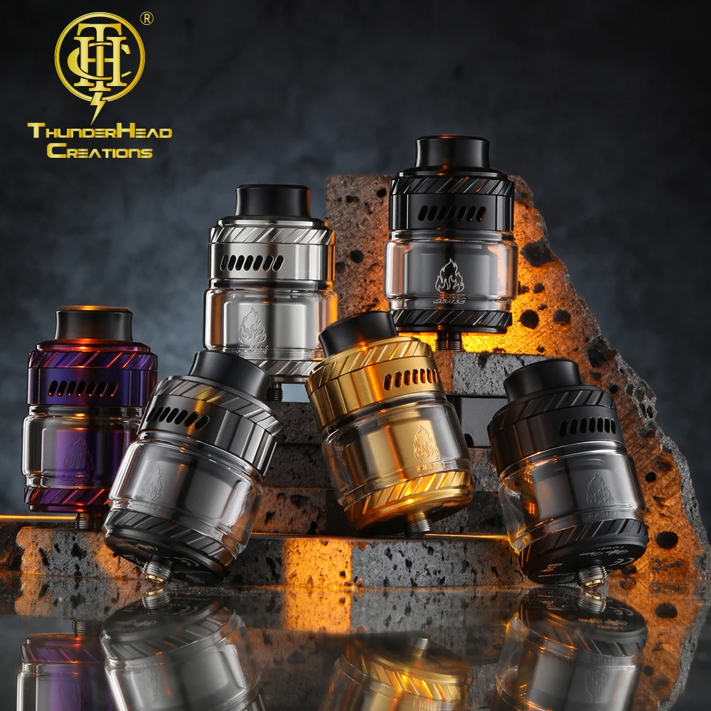 بخاخ إبداعات رأس الرعد الأصلية ، بليز ماكس RTA ، خزان لفائف مزدوجة ، سجائر إلكترونية ، 30 قطر ، من من من من ، إلى 7