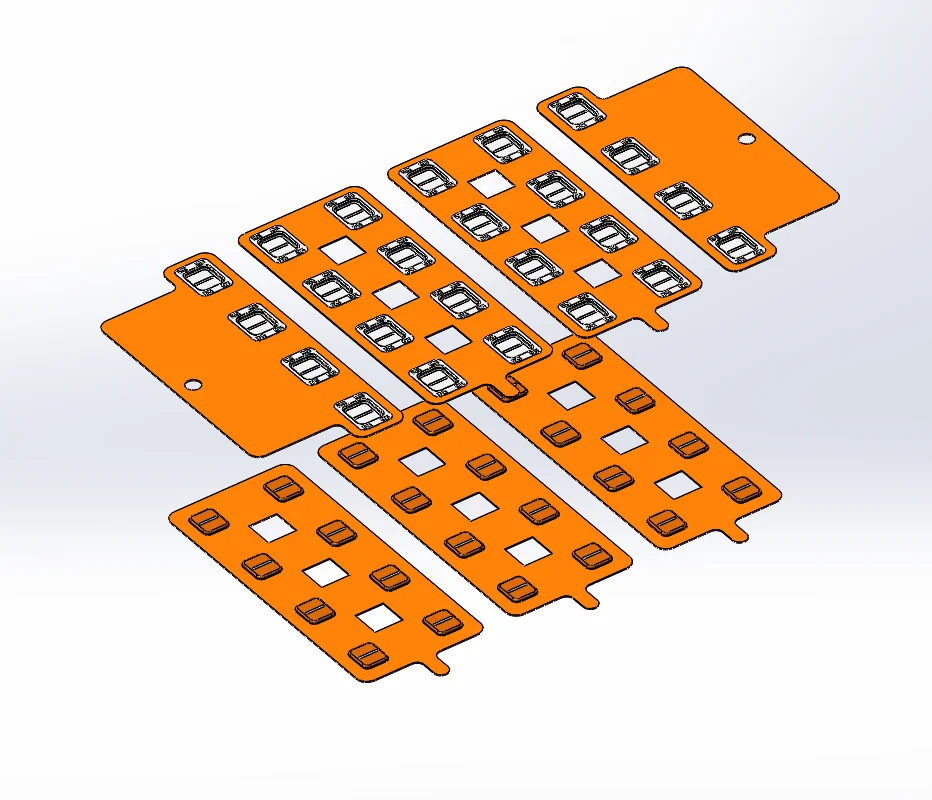 WELLGO 1SET 21700 Terminal Connectors Copper Flexible Bus Bar 6S4P 21.3MM No Spacer Copper Busbar LiFePO4 Battery Long Bus Bar view 2