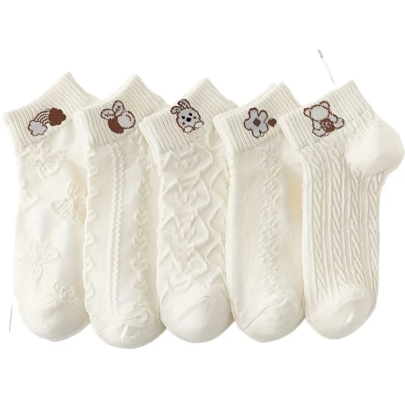 10 أزواج من جوارب الأرانب السحابية البيضاء البسيطة والمتينة وسهلة التخزين، مناسبة للتخييم وحمل الملابس