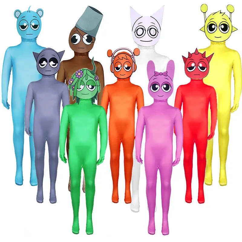 スプンキ-インクレディボックス-ゲームキャラクター-コスチューム-ボディスーツ-男の子-女の子-大人-ビーツ-エフェクト-メロディー-音声-スプンキ-コスチューム-女性-男性用