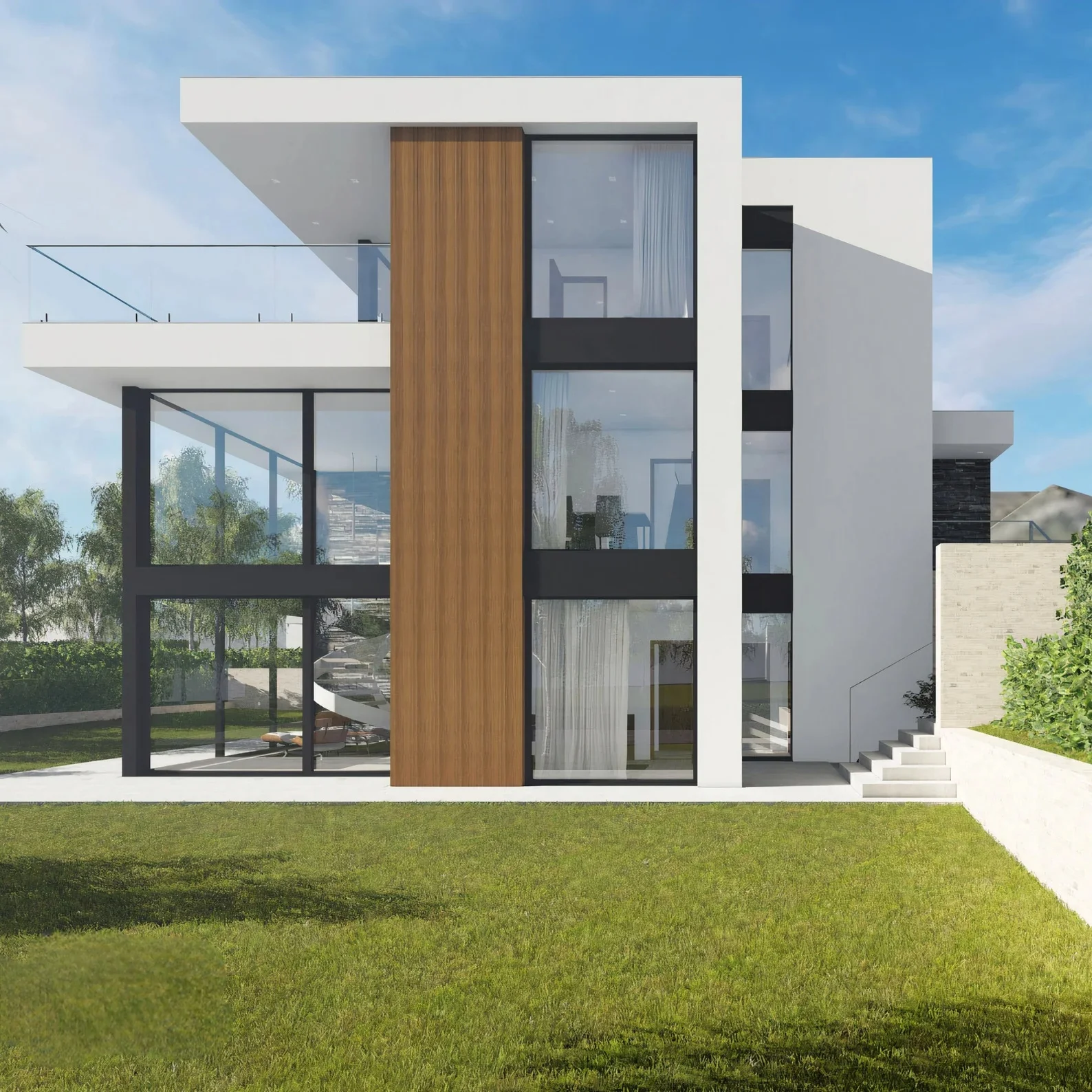 خطط مطبوعة للمنزل بأربعة غرف نوم حديثة | دليل تصميم المنزل 312 م2 | كتيب مخطط البناء DIY (بدون مواد) #2