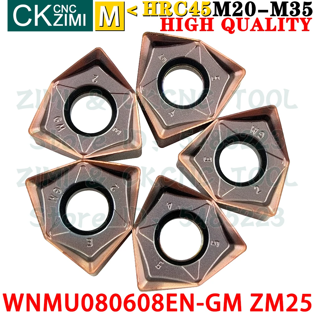 WNMU080608EN-GM ZM25 WNMU 080608 EN-GM Carbide Inserts fast feed Milling Inserts CNC Indexable Heavy Face Cutting Milling Tool