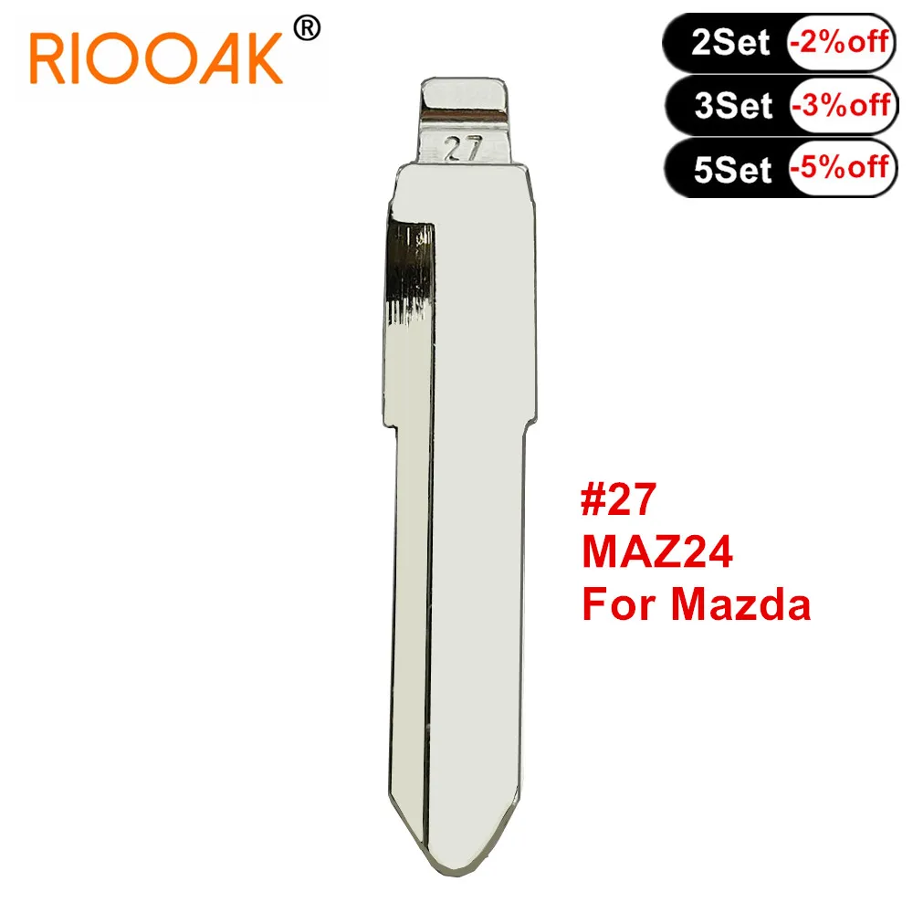 10pcs/lot KD VVDI Remote Blade #27 MAZ20R MAZ24 HU87R HU133 Remote Car Key Replacement Uncut Blade for Mazda M3 M5 M6