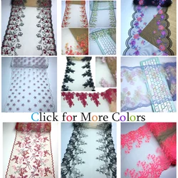 Quality Embroidery Tulle Lace Trim Multi-Colors Embroidered Mesh Lace Fabrics Lingerie DIY Clothing Sewing Lace Accessories