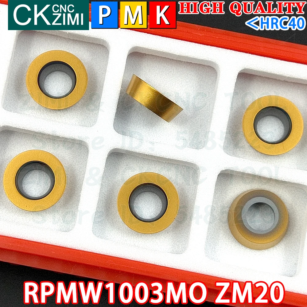 RPMW1003MO ZM20 RPMW 1003 MO ZM20 R5 Insertos de carburo Insertos de fresado redondos Fresado frontal Herramientas intercambiables Herramientas de torno de metal CNC Para Acero Acero Inoxidable
