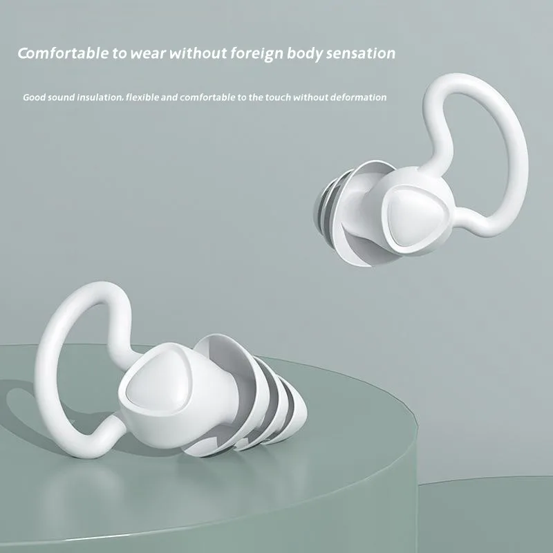 Soft Silicone Sleeping Ear Plugs Sound Insulation Ear Protection Anti-Noise Plug Sleep Noise Reduction Swim Waterproof Earplugs