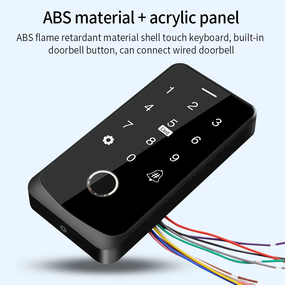 AAA+ IP67 Wasserdichte Bluetooth Tuya App NFC RFID 13,56 MHz IC M1 Zugangskontrolltastatur Biometrischer Fingerabdruck Touch Access