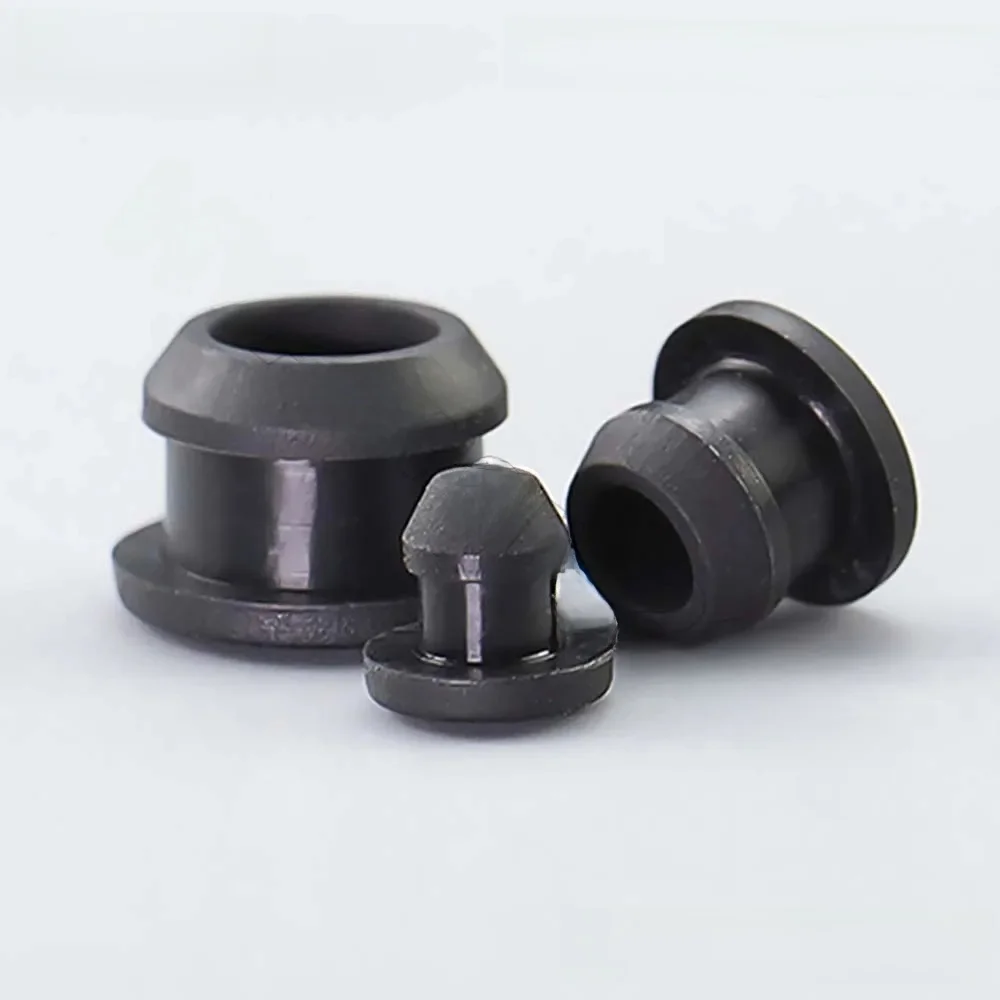 Joint en caoutchouc de silicone encliquetable, bouchon de trou, joint en forme de T, inserts de bondes, bouchons d'extrémité d'obturation, bouchon noir, 2.5mm, 3mm, 4mm, 5mm, 6mm, 7mm, 8mm, 9mm, 10mm