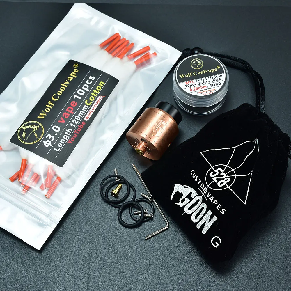 Goon 25 Rda Rebuildable Druipend 25Mm Rda Tank Druppelaar Tank Verstuiver Single Coils Dual Coils Rebuildable Tank Met Bf pin